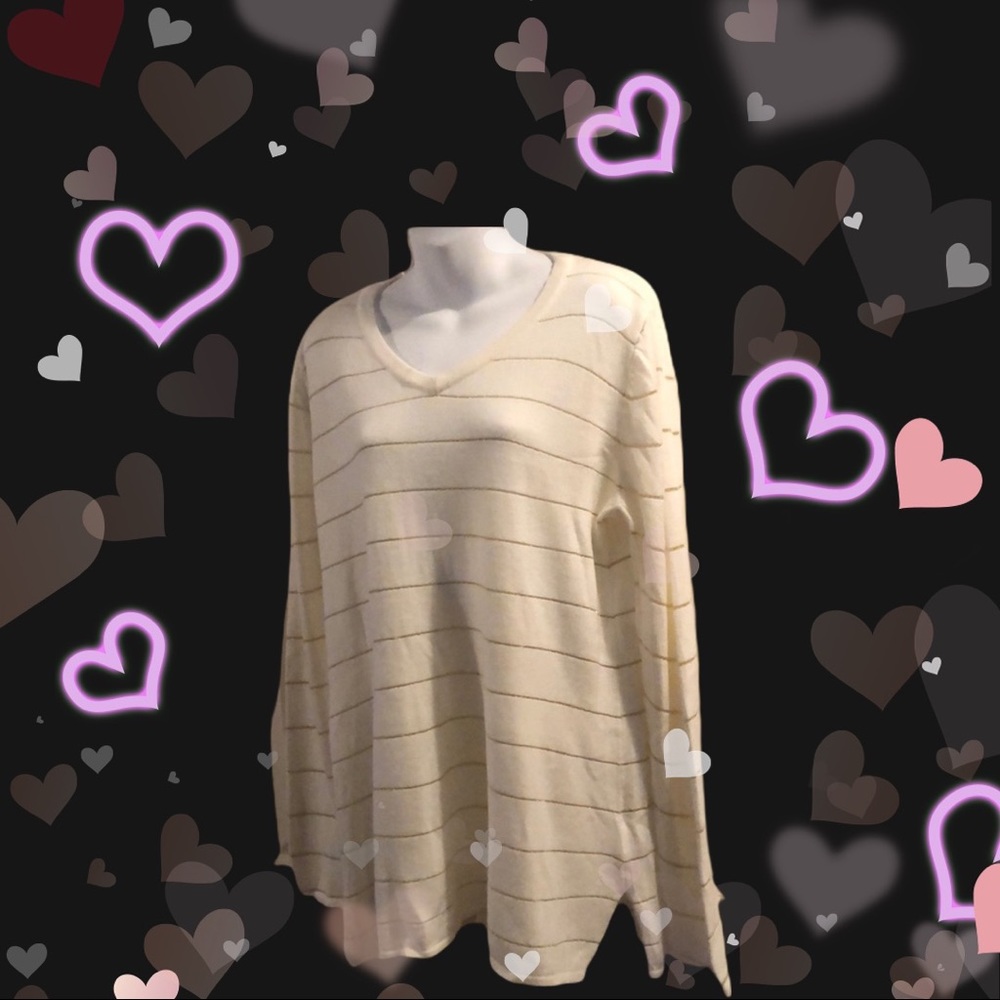 Basic Edition cream and gold soft sweater